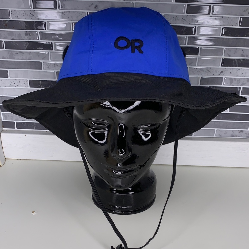 OUTDOOR RESEARCH GORTEX ROYAL BLUE/BLACK WIND-STOPPER HAT L HIKING